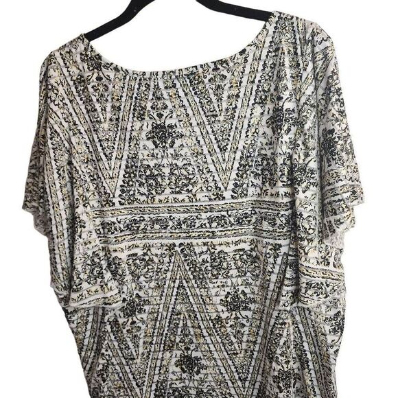 Unity World Wear Flutter Sleeve Yellow Black White Top Size 2X - Picture 7 of 10